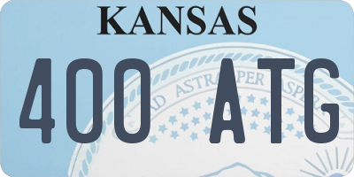 KS license plate 400ATG