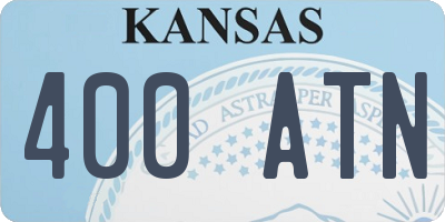 KS license plate 400ATN