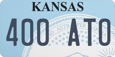 KS license plate 400ATO