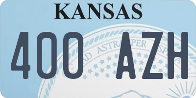 KS license plate 400AZH