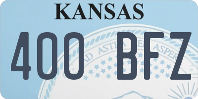 KS license plate 400BFZ