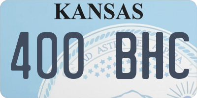 KS license plate 400BHC