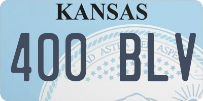 KS license plate 400BLV