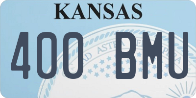 KS license plate 400BMU