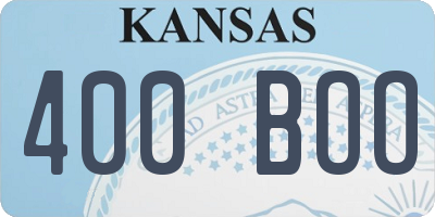 KS license plate 400BOO