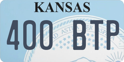 KS license plate 400BTP