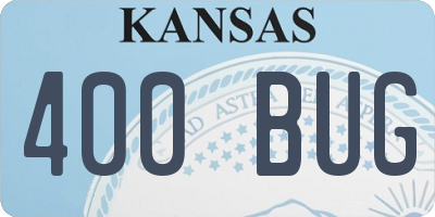 KS license plate 400BUG