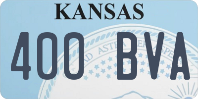 KS license plate 400BVA