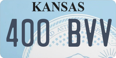 KS license plate 400BVV