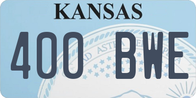 KS license plate 400BWE