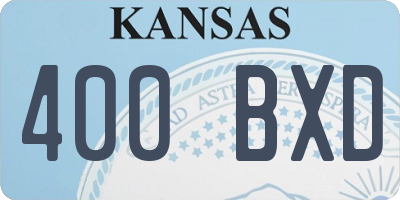 KS license plate 400BXD