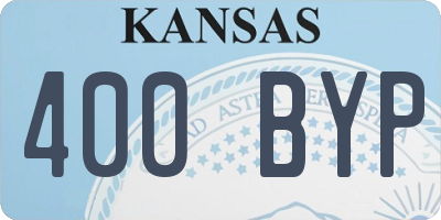 KS license plate 400BYP