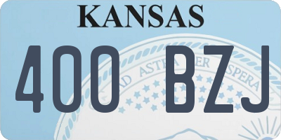 KS license plate 400BZJ