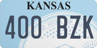 KS license plate 400BZK