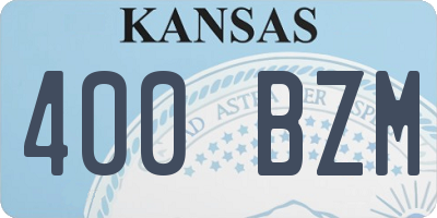 KS license plate 400BZM