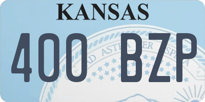 KS license plate 400BZP