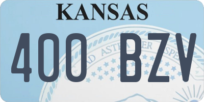 KS license plate 400BZV