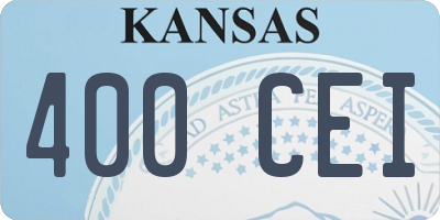 KS license plate 400CEI
