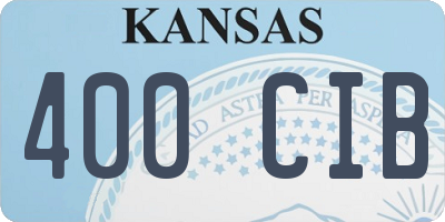 KS license plate 400CIB