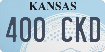 KS license plate 400CKD