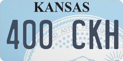 KS license plate 400CKH
