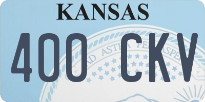 KS license plate 400CKV