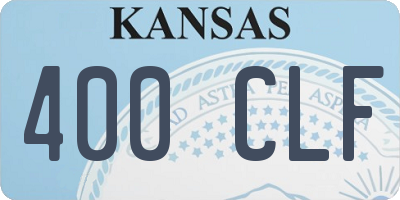 KS license plate 400CLF