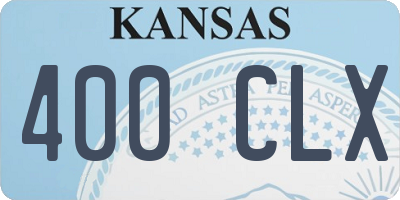 KS license plate 400CLX