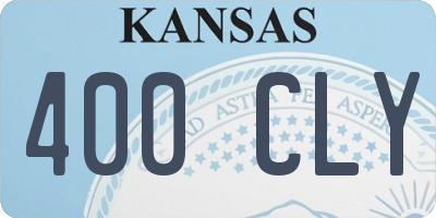 KS license plate 400CLY