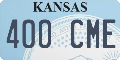 KS license plate 400CME