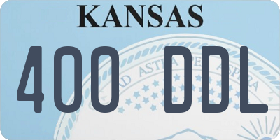KS license plate 400DDL
