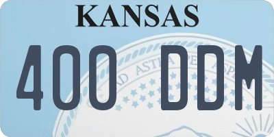 KS license plate 400DDM
