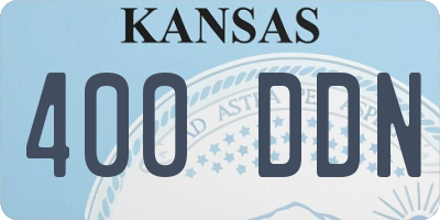 KS license plate 400DDN