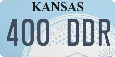 KS license plate 400DDR