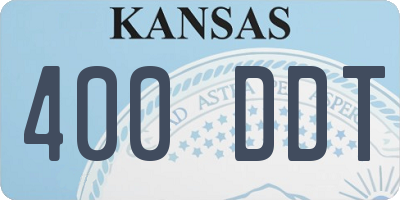 KS license plate 400DDT