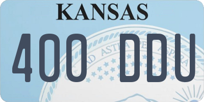 KS license plate 400DDU