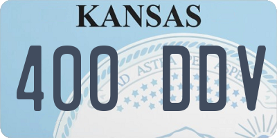 KS license plate 400DDV