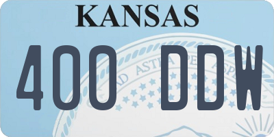 KS license plate 400DDW