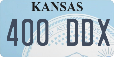 KS license plate 400DDX