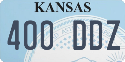 KS license plate 400DDZ