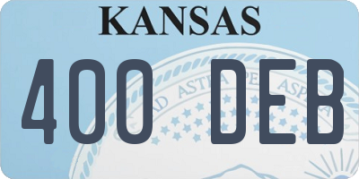 KS license plate 400DEB