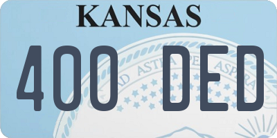 KS license plate 400DED