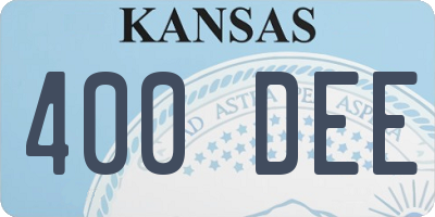 KS license plate 400DEE