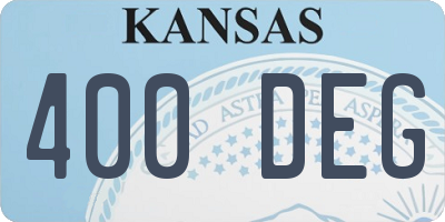 KS license plate 400DEG