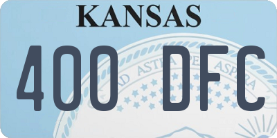 KS license plate 400DFC