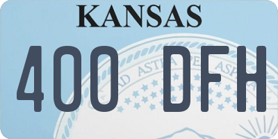 KS license plate 400DFH
