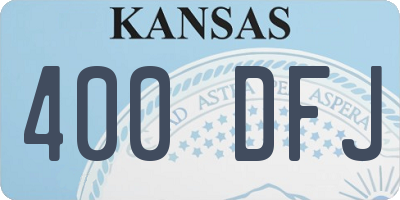 KS license plate 400DFJ