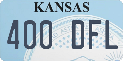KS license plate 400DFL