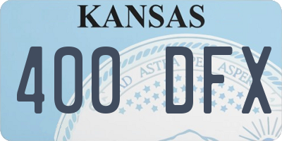 KS license plate 400DFX