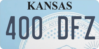 KS license plate 400DFZ
